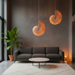 Lámpara colgante de diseño en madera Churu